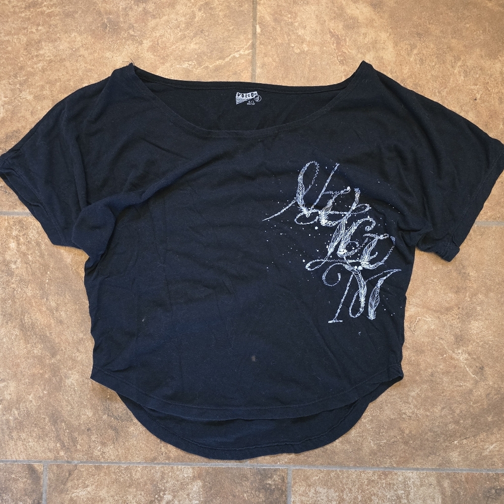 Black Detailed | VOLCOM | Cropped Short Sleeve
